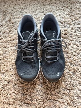 Women's ON Cloud Running Sneakers in Dark Gray and Black